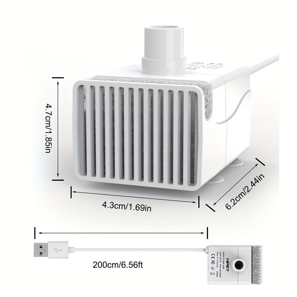 Dog Water Fountain Replacement Pump for NPET DF10 and DF30 Models, White Spare Water Pump Component for Compatible Pet Drinking Fountain Maintenance