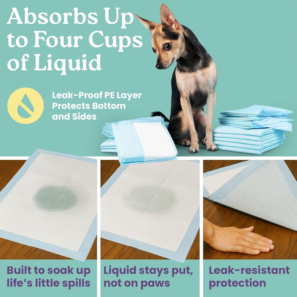 Dog Pee Pads 32 x 59 Inch, 40 Count Extra Large Disposable Puppy Potty Training Pads with Absorbent Core and Leak-Resistant Backing for Home Cleanup