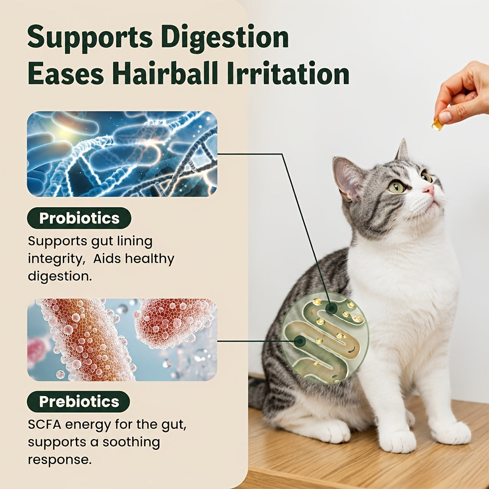 Cat Hairball Treats with Fiber and Fish Oil, Dual-Texture Crunchy and Creamy Cat Snacks for Indoor Cats, Chicken Flavor and Multipack Options