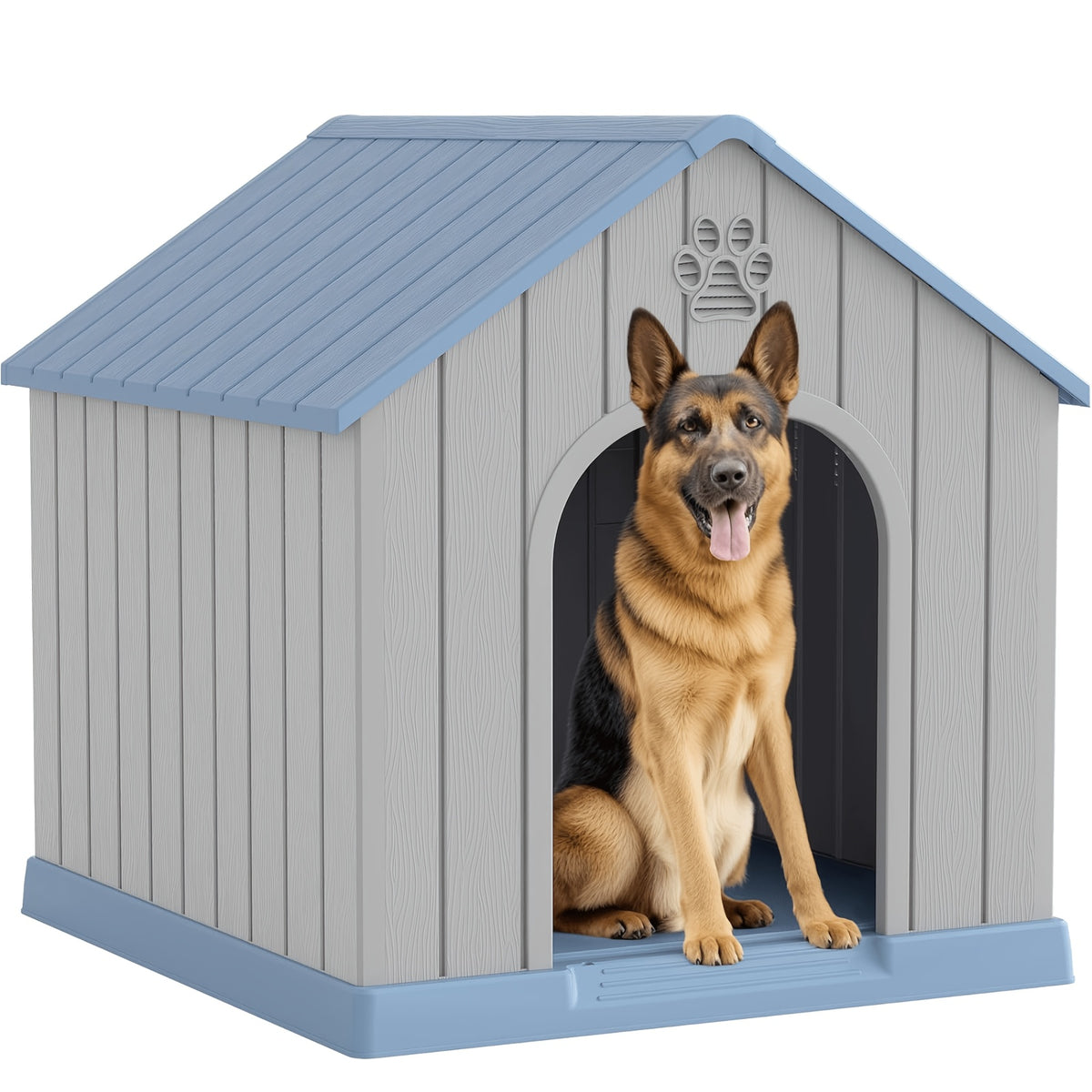 Slanted Roof Dog House with Ventilated Design, Indoor Outdoor Pet Shelter for a Dedicated Resting Area, Four Listed Color and Model Options