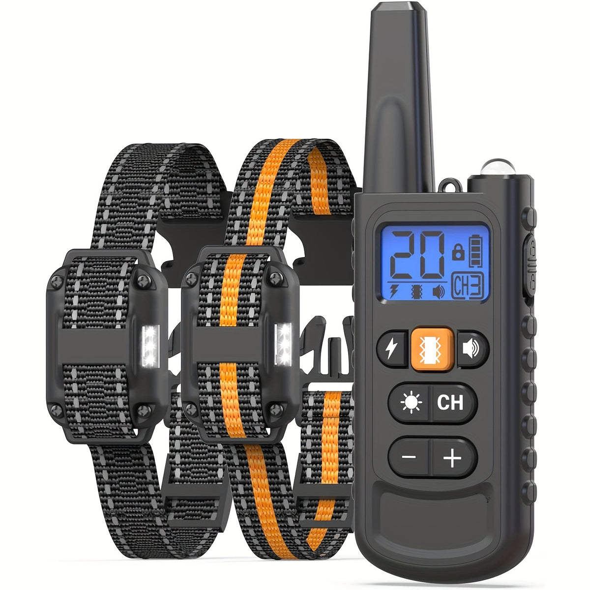 Remote E Collar for Dogs 5-120 lbs with Beep, Vibration and Static Modes, Dog Training Collar with Remote in 1, 2 or 3 Dog Options