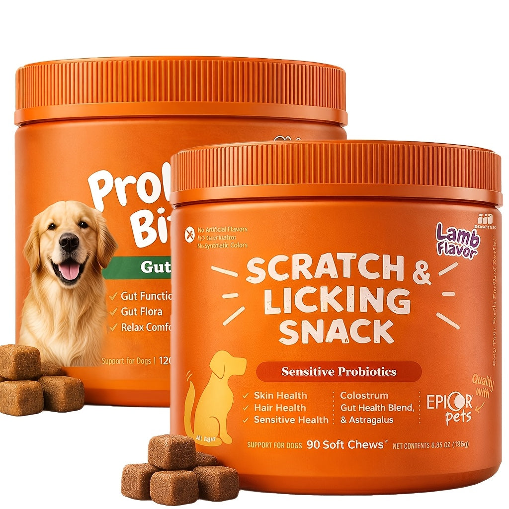 Dog Probiotic Capsules 240 Count Nutrition Combination Set for Owner-Managed Canine Supplement Routines and Everyday Pet Care Planning