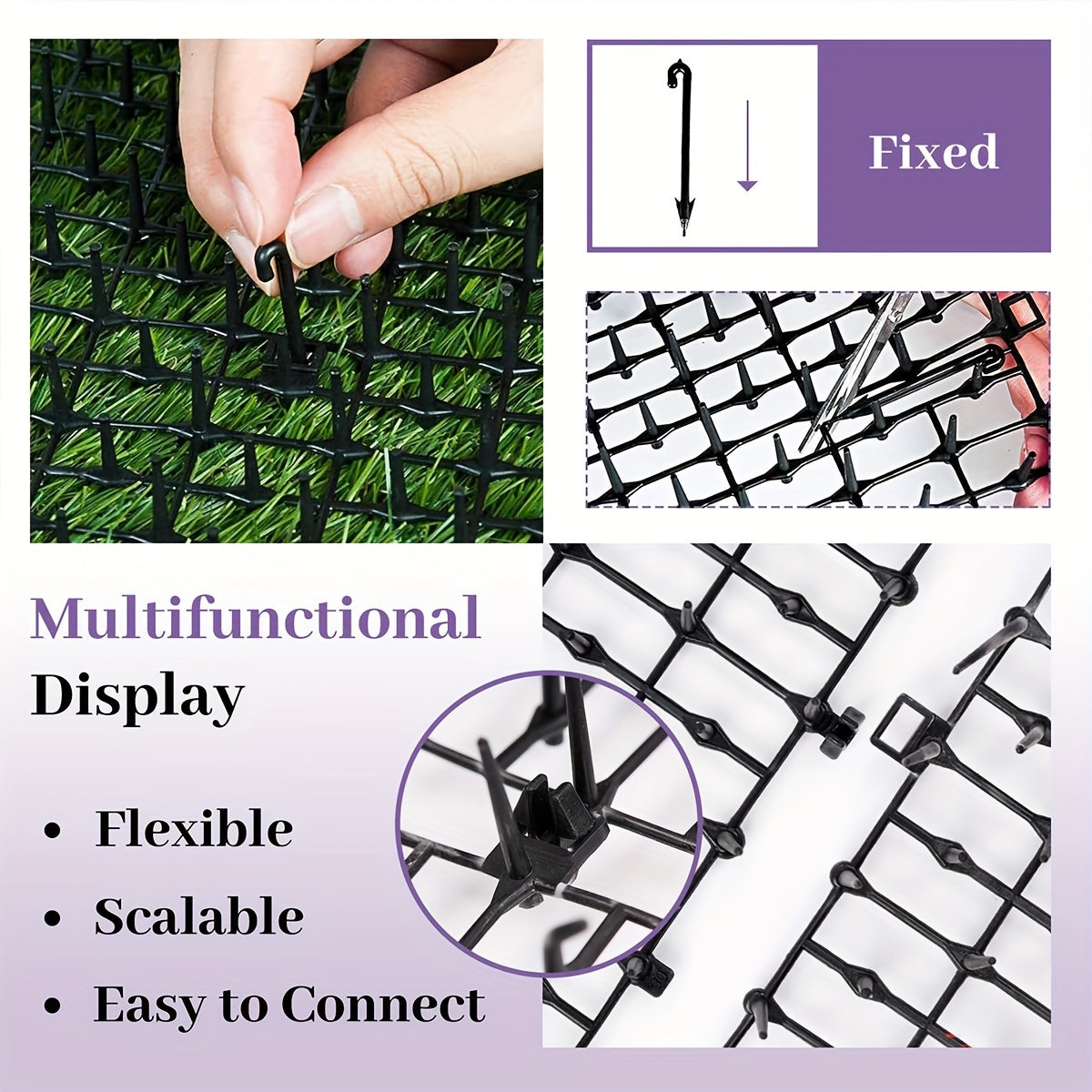Cat Deterrent Mat with Spikes, 2-Pack Garden Anti-Digging Barrier Strips for Indoor and Outdoor Cat Boundaries and Restricted Areas