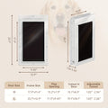 3-Flap Dog Door with Insulation Layer and Two Magnetic Flaps, Reinforced Polymer Pet Entry with Closing Panel in Medium or Large, Black or White