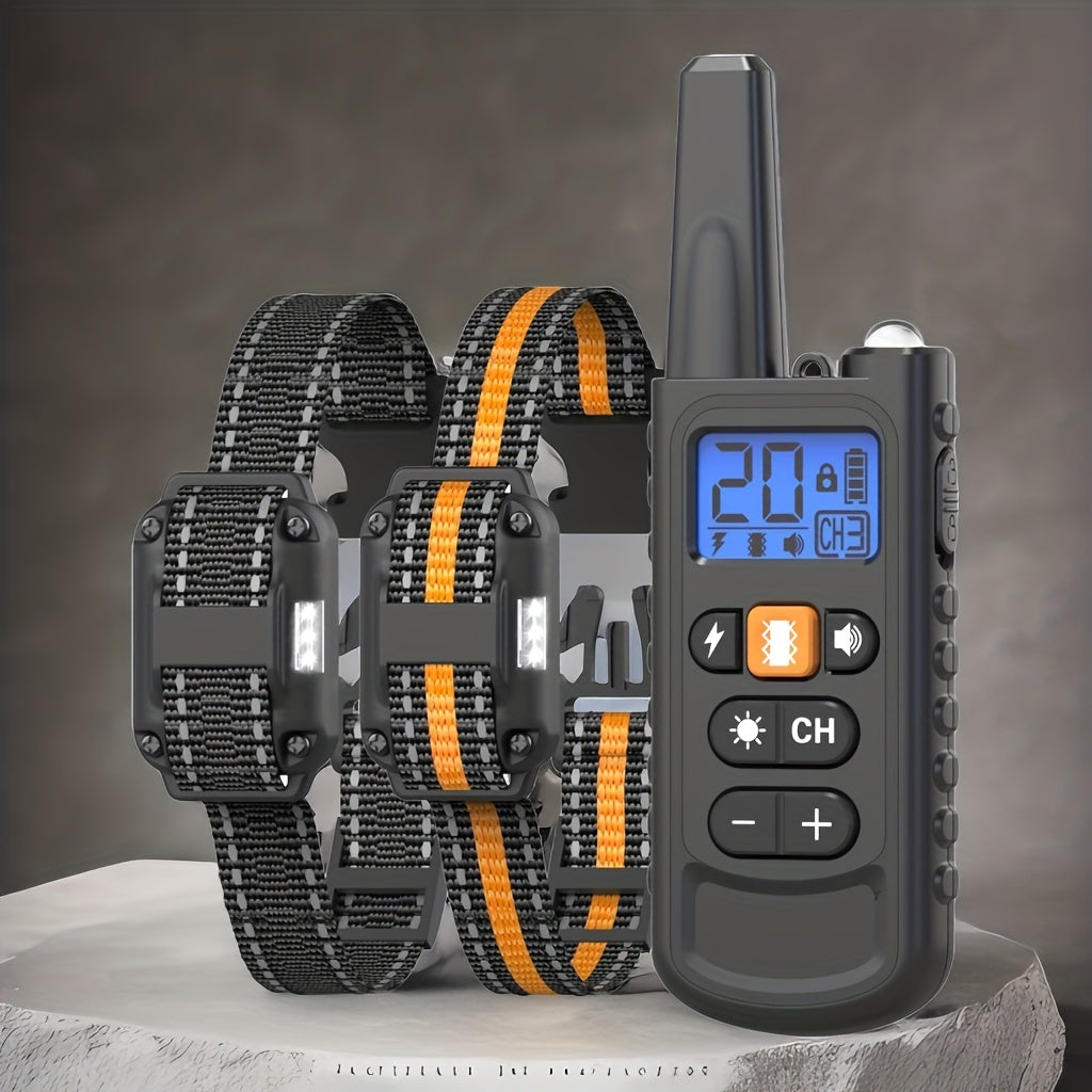 Remote E Collar for Dogs 5-120 lbs with Beep, Vibration and Static Modes, Dog Training Collar with Remote in 1, 2 or 3 Dog Options