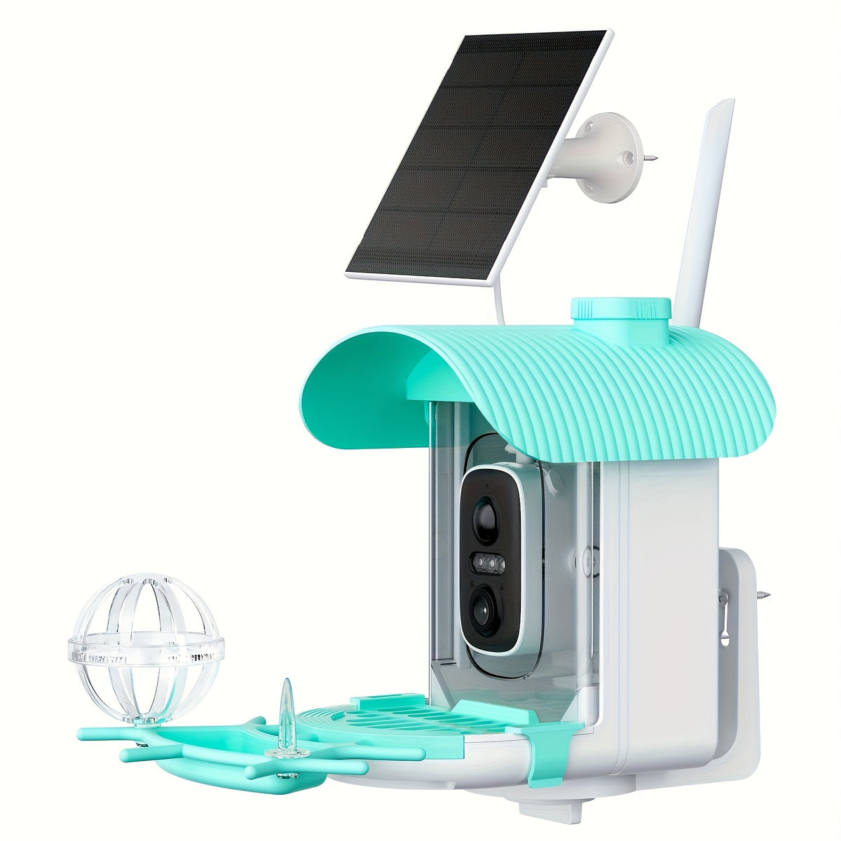 Smart Bird Feeder with Camera, Solar Powered 2K Live View with 4MP Lens, Motion Alerts and AI Bird Recognition for Backyard Bird Watching