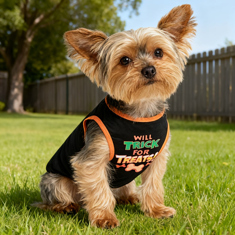 Sleeveless Dog Shirts 8 Pack for Small Dogs, DogLemi Mixed-Color Lightweight Graphic Pet Vests in XS, S and M for Daily Wear and Photos