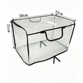 Cat Carrier Rain Cover Only, Transparent EVA Dust Cover with Double-Zipper Access Door for Pet Trolley Suitcases, 50 x 33 x 31 cm