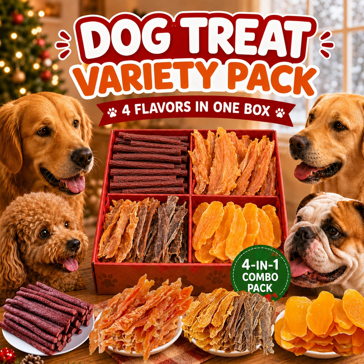 Dog Jerky Treat Variety Pack, Chicken and Duck Mixed Pack or Beef Strip Options for Supervised Training Rewards and Everyday Snack Time