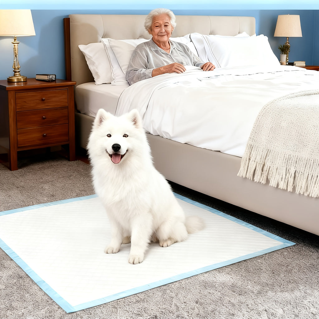Dog Training Pads 36 x 55 Inch, 40 Count Super Absorbent Puppy Pee Pads with Oversized Coverage for Indoor Potty Training and Daily Cleanup