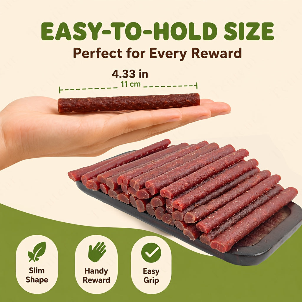 Dog Jerky Treat Variety Pack, Chicken and Duck Mixed Pack or Beef Strip Options for Supervised Training Rewards and Everyday Snack Time