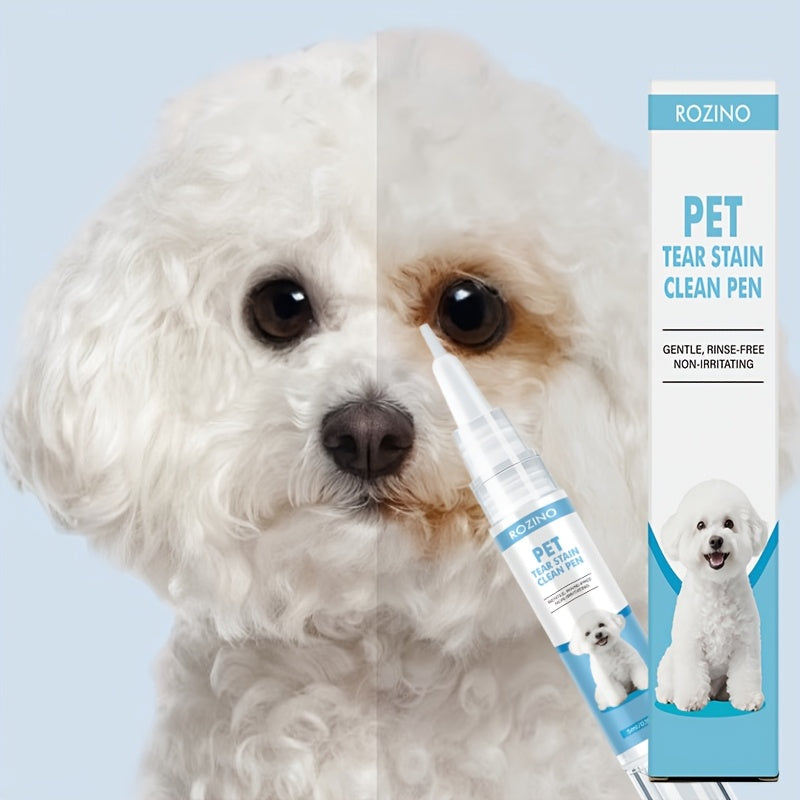 Tear Stain Remover Pen for Dogs and Cats, 2 Pack Rinse-Free Fur Cleaner for White Coats, Targeted Tear Mark Grooming and Daily Pet Care
