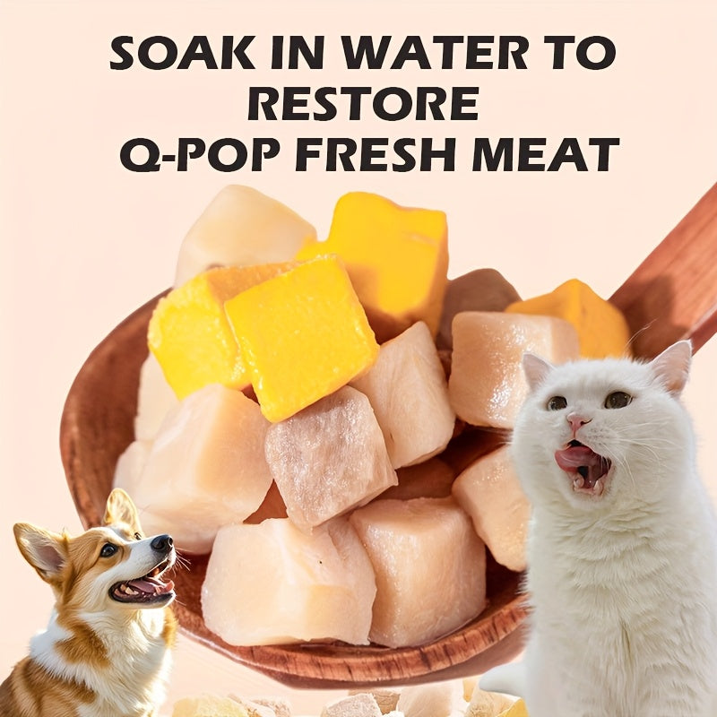 Freeze-Dried Dog Treat Mix, 150g / 5.29oz Beef Liver, Chicken and Egg Yolk Triple Combo for Supervised Training Rewards and Everyday Snacks
