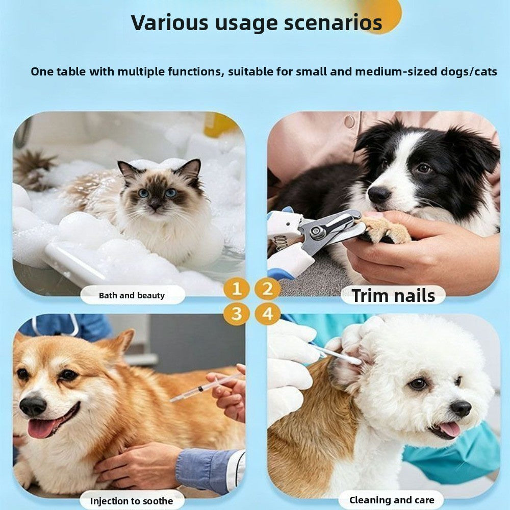 Cat and Dog Grooming Hammock with Mounting Brackets, Fixed Pet Bathing Rack for Small and Medium Pets, Nail Trimming and Coat Care