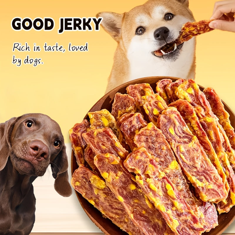 Duck Breast and Egg Yolk Dog Treats, Jerky Slices for Supervised Training Rewards, Everyday Snack Time and Small, Medium or Large Dogs