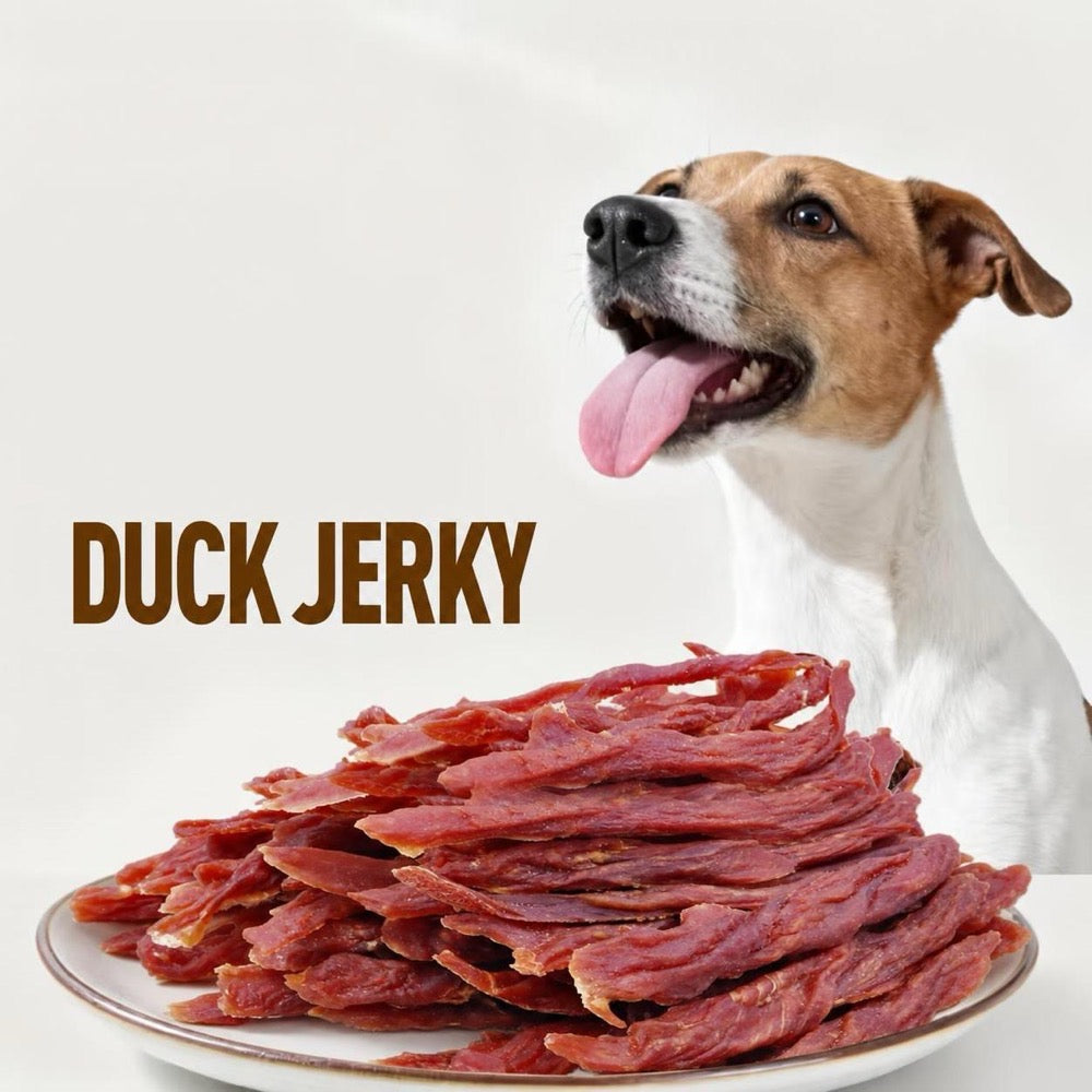 Duck Dog Treats 200g, Dehydrated Duck Jerky Strips for Small and Large Dogs, Meat Snack Sticks for Training Rewards and Everyday Treat Time
