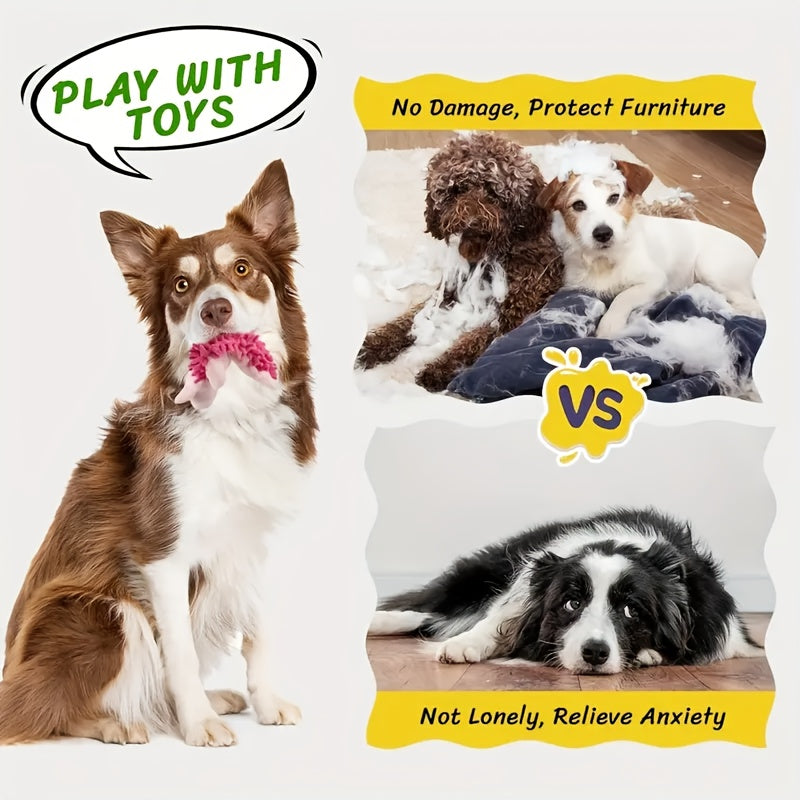 Crinkle Plush Dog Toys 6 Pack, Soft Interactive Squeaky Pet Toy Set for Small and Medium Dogs, Supervised Puppy Training and Indoor Play