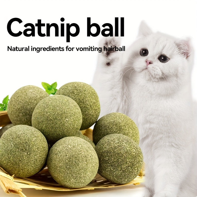 Catnip Silvervine Balls 6 Pack, Cat Herb Toy Balls for Supervised Indoor Play, Everyday Toy Rotation and Cat Lover Holiday Gift Baskets