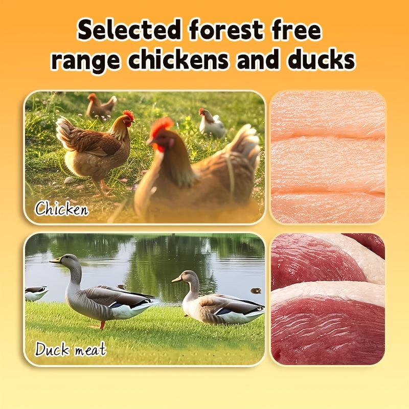 Duck Breast and Egg Yolk Dog Treats, Jerky Slices for Supervised Training Rewards, Everyday Snack Time and Small, Medium or Large Dogs