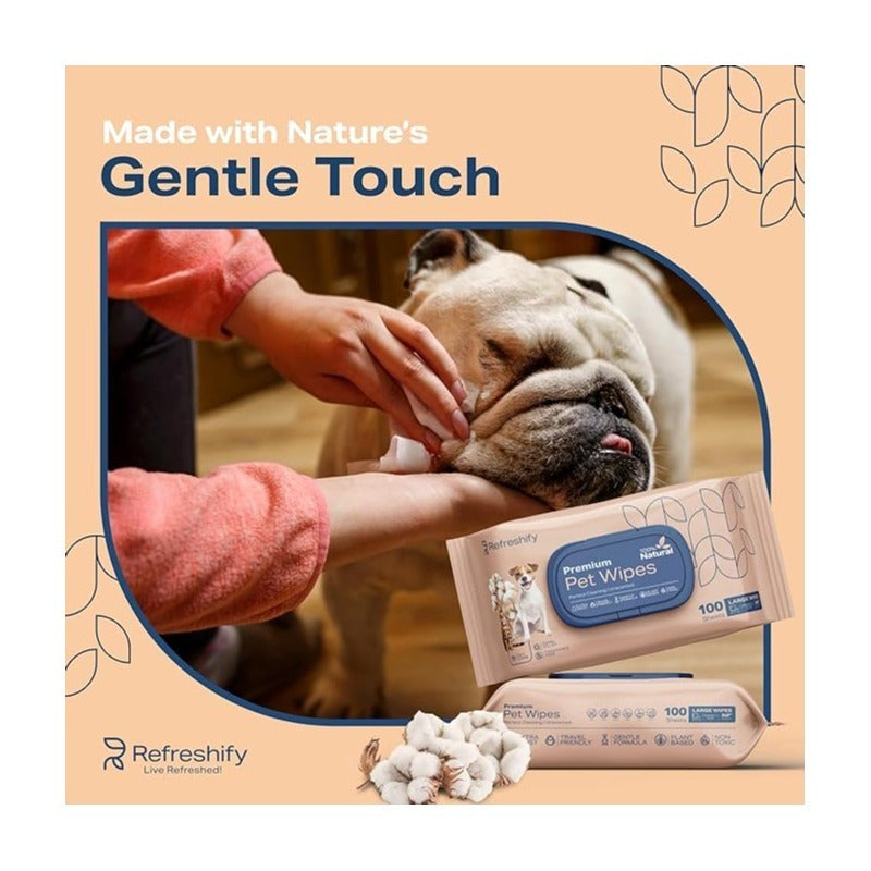 Unscented Dog Wipes for Paws and Butt, 400 Count Plant-Based Pet Grooming Wipes for Dogs and Cats with 12 Individually Wrapped Travel Wipes