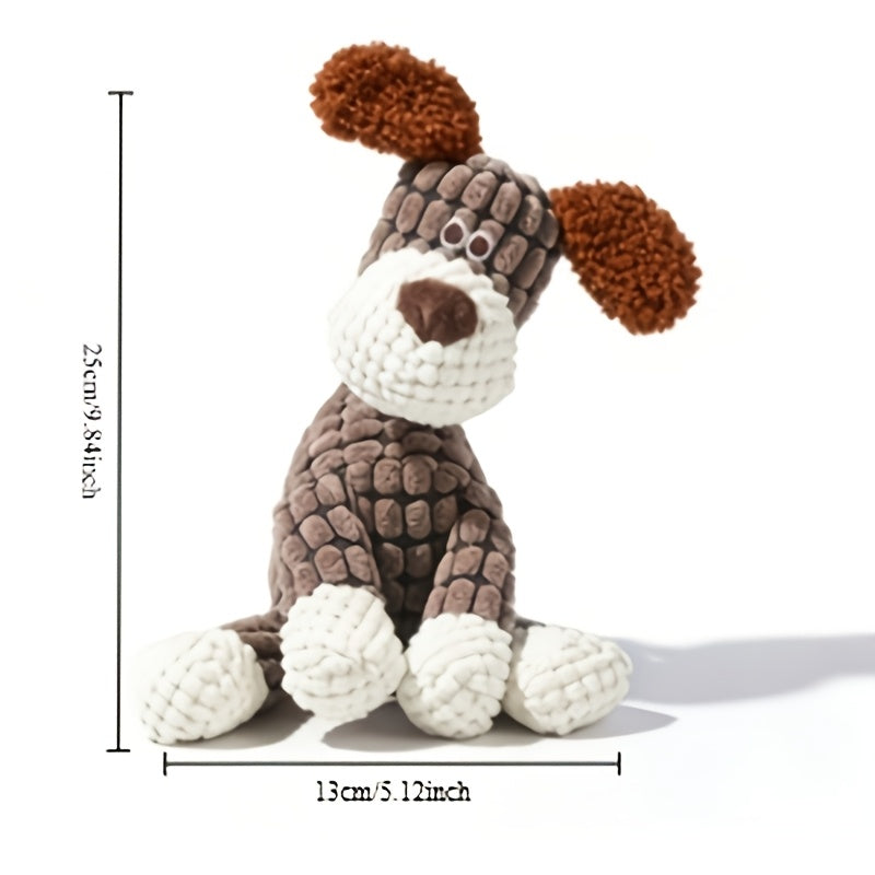 Washable Squeaky Plush Dog Toy for Small and Medium Dogs, Seven Animal Style Options with Goat, Giraffe, Donkey and Puppy Designs for Gentle Play