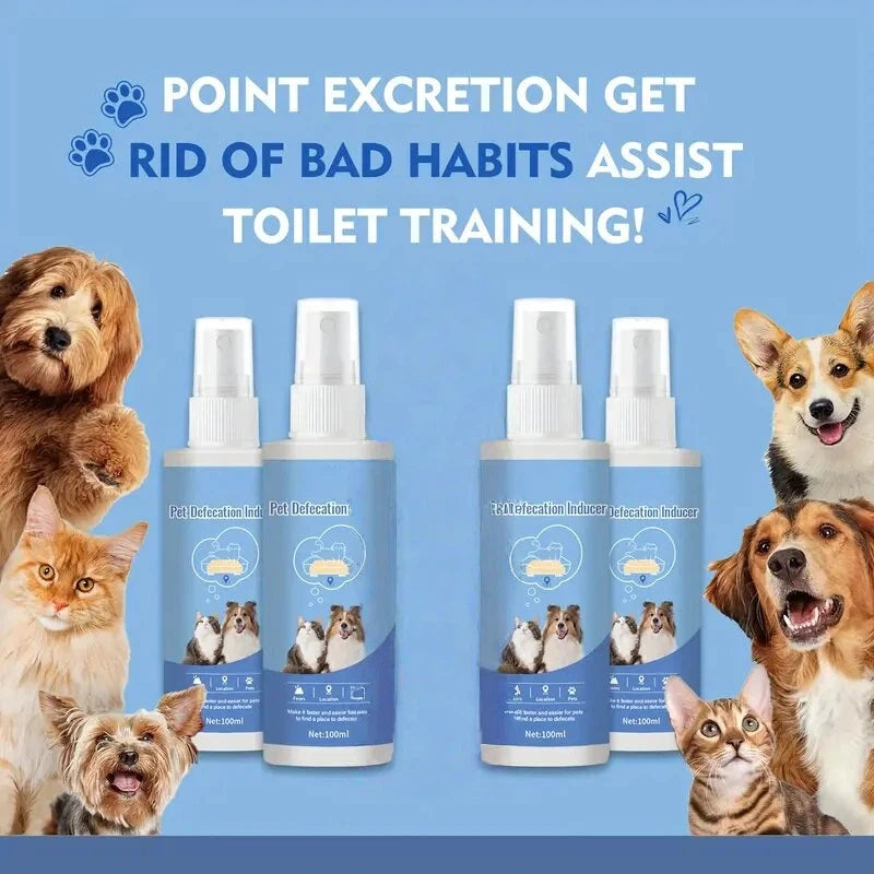 Puppy and Kitten Potty Training Spray, Indoor Pet House Training Aid in Spray Bottles for Consistent Toilet Routines, 2 or 4 Piece Pack Options