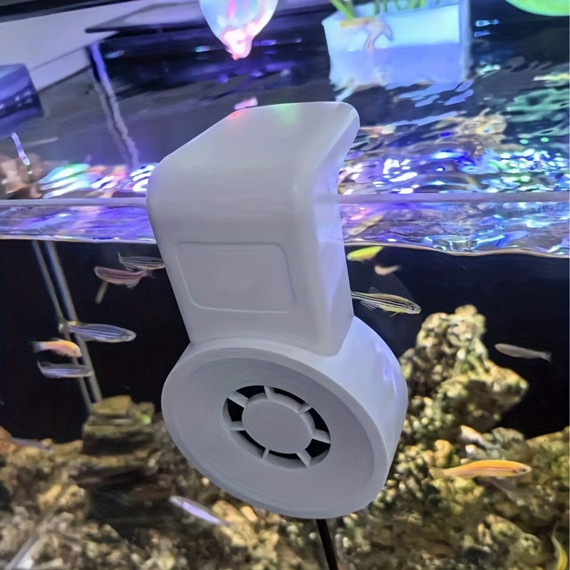 Aquarium Cooling Fan with External Hanging Design, White 3W USB Powered Fish Tank Cooler for Home Aquarium Care, No Batteries Required, 1 Piece