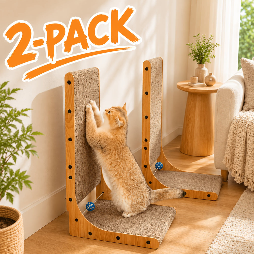 Cat Scratching Pad with Wavy and Felt Model Options, Indoor Cat Scratcher for Everyday Claw Scratching, Stretching and Home Activity