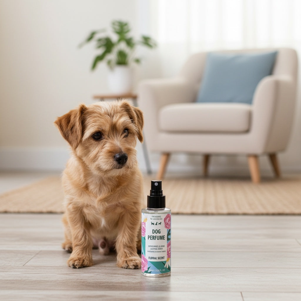 Rose Scent Dog Perfume with Black Pump Dispenser, Floral Pet Fragrance for Grooming Routines, Everyday Freshening and Special Occasions