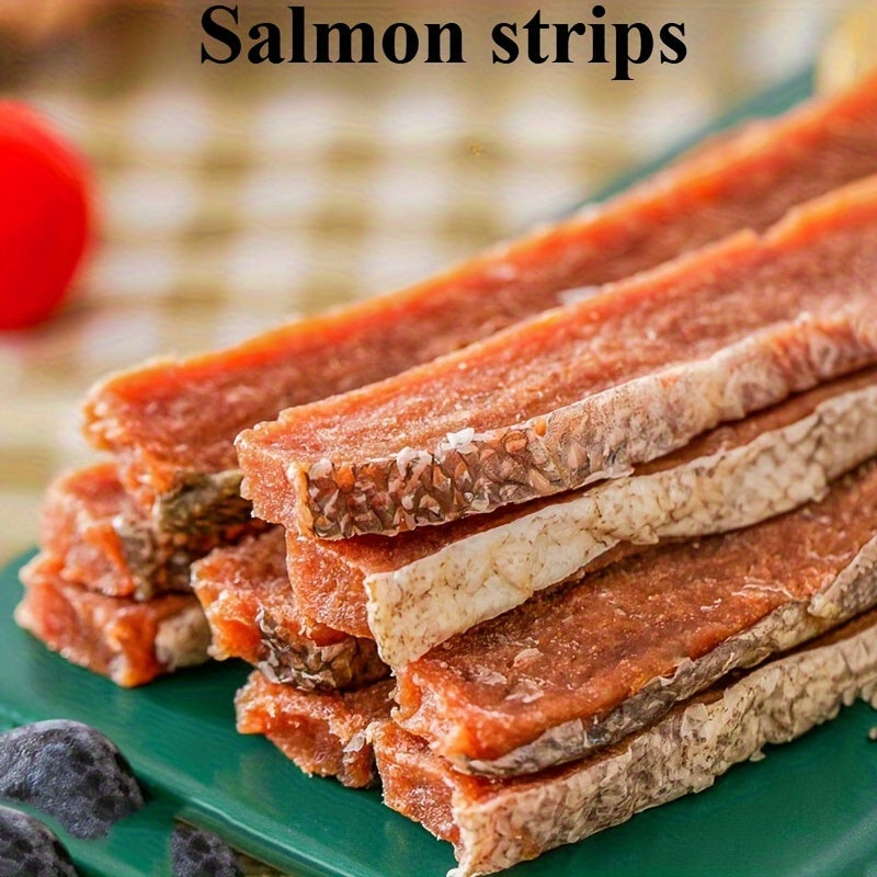 Salmon Stick Pet Treats, Dried Salmon Formed into Snack Sticks for Supervised Reward Time, Fish Treat Selection with 200g Listed Weight Option
