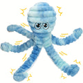 Large Plush Dog Toy 36 Inch with Squeaker and Crinkle Sounds, Tie-Dye Octopus or Frog Options for Supervised Interactive Play and Gentle Tug