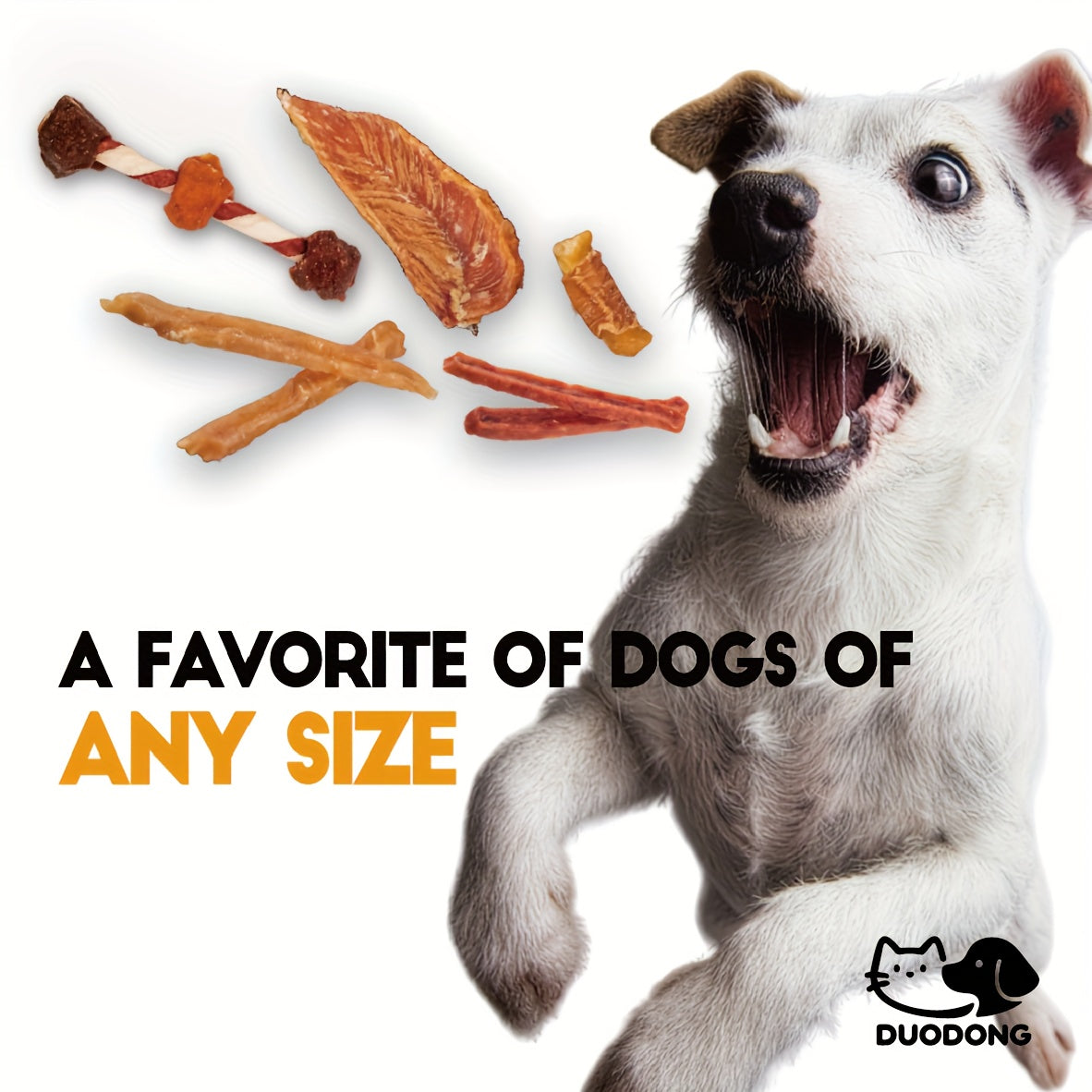 Dog Treats with Chicken Jerky, Duck Strips, Sweet Potato Wraps or Triple Flavored Kabobs, Selectable Snack Packs for Supervised Rewards