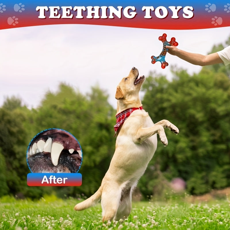 Dog Chew Toys for Large Dogs, Red Nylon Toys for Supervised Chewing and Everyday Play, Available in 1, 2 or 4 Piece Pack Options