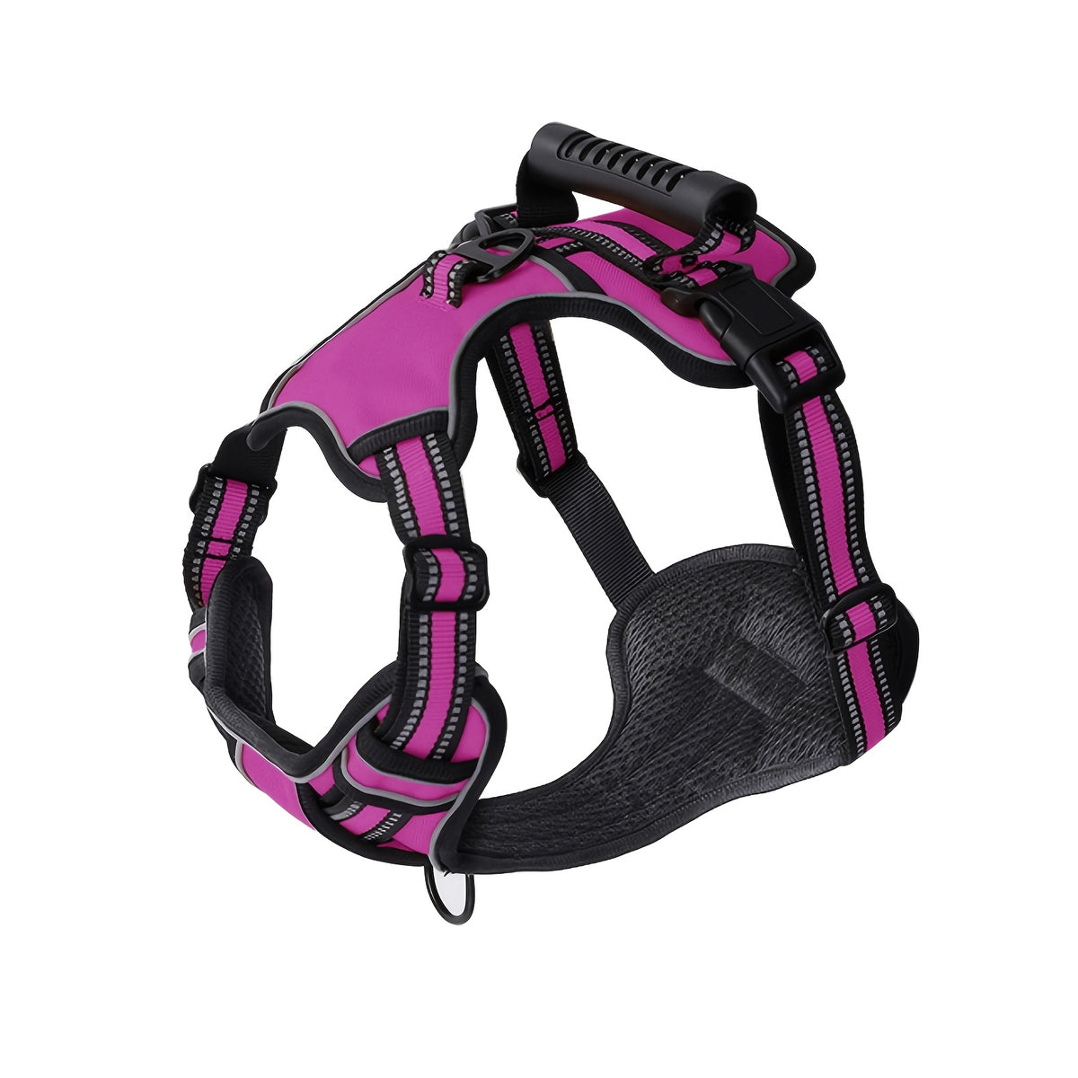 Front and Back Clip Dog Harness, Adjustable Reflective Oxford Walking Vest with Control Handle for Small, Medium and Large Dogs, XS to XL