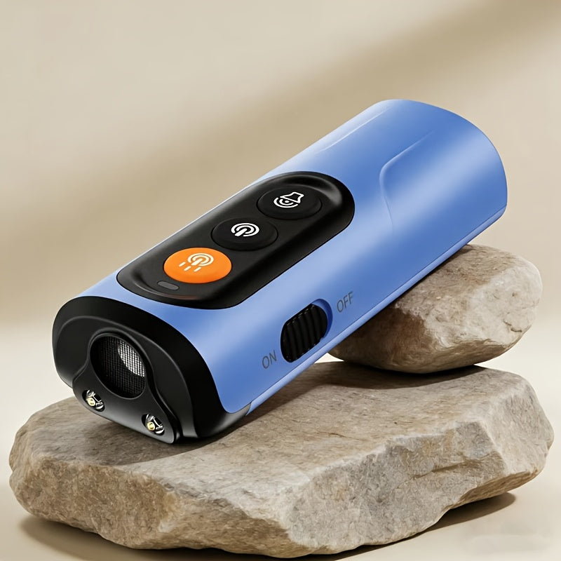 Ultrasonic Dog Deterrent with USB-C Charging, Compact Handheld Bark Training Device with LED Lights and Sound Mode for Supervised Home and Walk Use