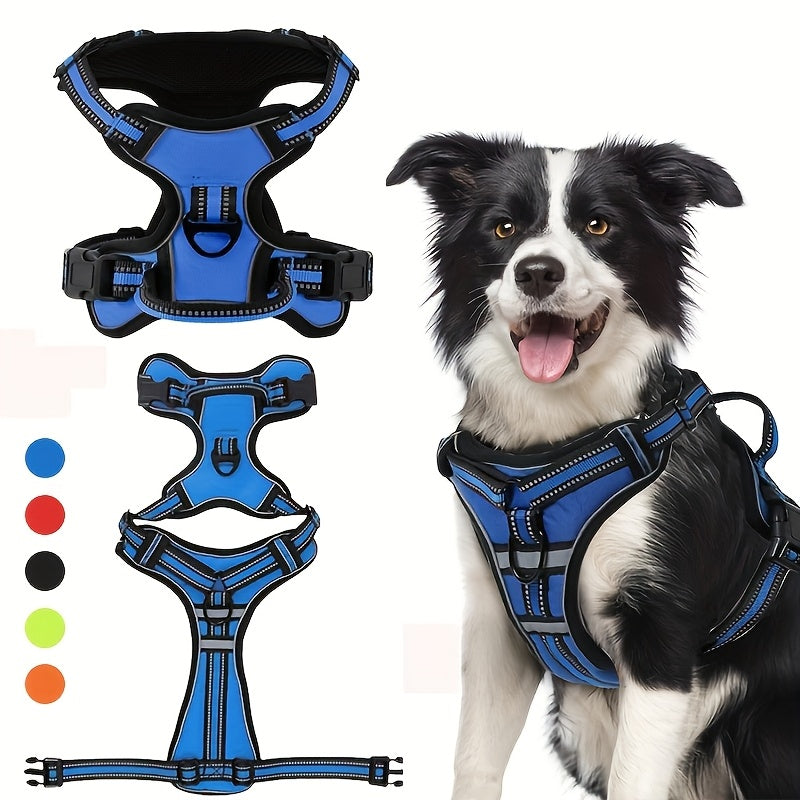 Front Clip No-Pull Dog Harness with Reflective Control Handle, Adjustable Walking Gear for Small, Medium and Large Dogs, S to XL Color Options