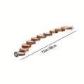 Bird Ladder with Wood Slice Platforms, 15-Inch Natural Wood Climbing Perch with Bolt-On Ends for Small Parrots and Parakeet Cage Activity