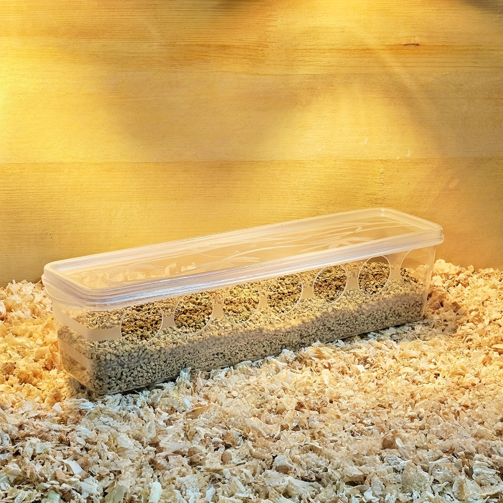 Gravity Bird Feeder with 8 Feeding Ports, Transparent Plastic Food Dispenser with Flip-Top Lid for Pigeons, Quail, Chickens and Ducks, 1 Piece
