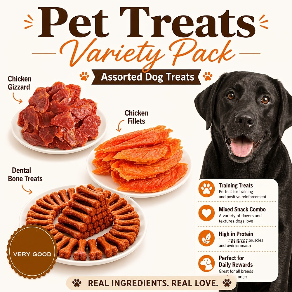 Dog Treats Duck Jerky and Freeze-Dried Chicken Combo, 100g Each Sharing Pack Option with Additional Snack Choices for Supervised Training Rewards