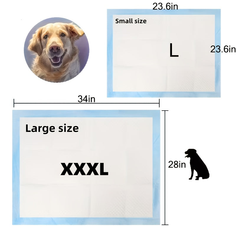 Dog Pee Pads 100 Count with Thickened 8-Layer Absorbent Design, Leak-Resistant Puppy Potty Training Mats for Indoor Pet Care, Random Colors