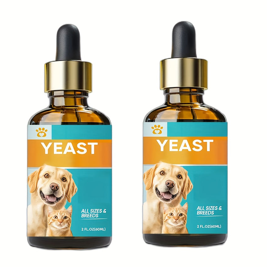Canine Yeast Supplement Drops for Dogs, Liquid Supplement for All Breeds, 2.03oz Listed Option for Owner-Managed Pet Care Routines