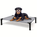 Elevated Dog Bed with Washable Mesh and Metal Frame, Raised Cooling Dog Cot with Non-Slip Feet, 35-60 Inch Options for Indoor and Outdoor Rest
