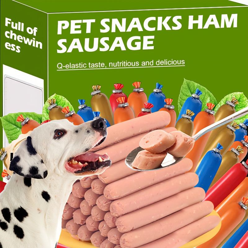 Dog Sausage Treats for Small Dogs, 16 or 32 Piece Mixed Flavor Snack Options, Chewy Training Rewards for Everyday Practice and Treat Time