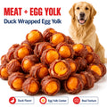 Egg Yolk Dog Treats with Duck Roll 150g or Chicken Thin Slice 110g Options, Chewy Snacks for Supervised Training Rewards and Everyday Treat Time
