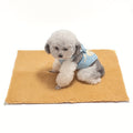 Self-Warming Pet Mat for Cats and Dogs, Soft Khaki Thermal Sleeping Pad with Reflective Layer, No Electricity Needed for Cozy Indoor Rest