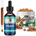 Pet Supplement Kit with 2 fl oz Health Drops and 90 Probiotic Chews, Two-Part Dog and Cat Supplement Bundle for Owner-Managed Wellness Routines
