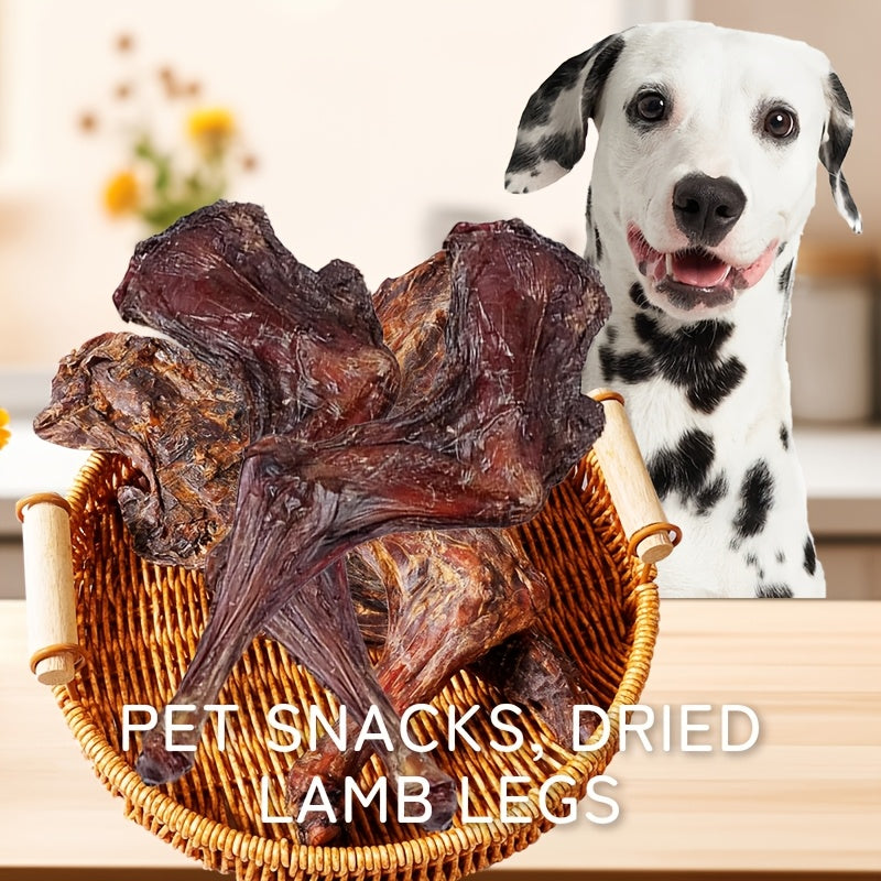 Dried Lamb Leg Dog Chew 100g, Air-Dried Bone-In Lamb Treat for Supervised Chewing Sessions, At-Home Rewards and Dog Owner Gift Baskets