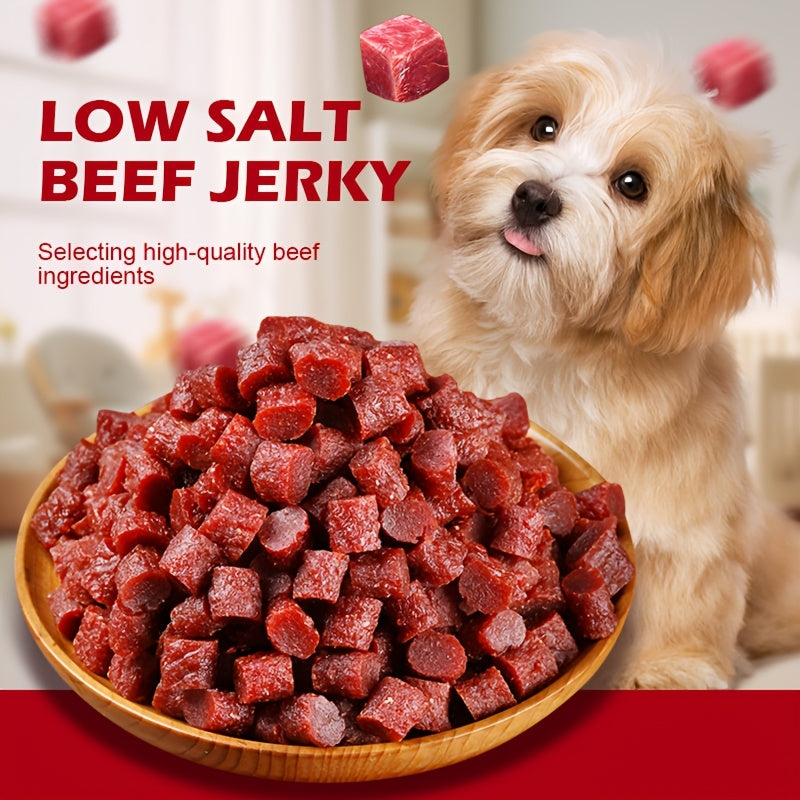 Beef Cube Dog Training Treats, 155g Chewy Meat Reward Bites for Supervised Practice, Everyday Snack Breaks and Dog Lover Gift Baskets