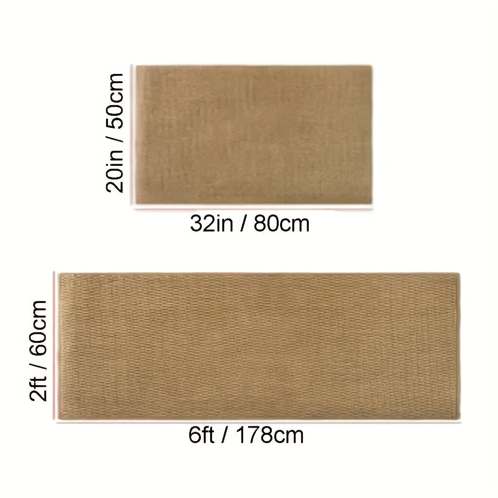 Sisal Cat Scratching Mat for Indoor Cats, Horizontal Floor Scratcher Rug with Non-Slip Low-Profile Design for Couch and Carpet Areas