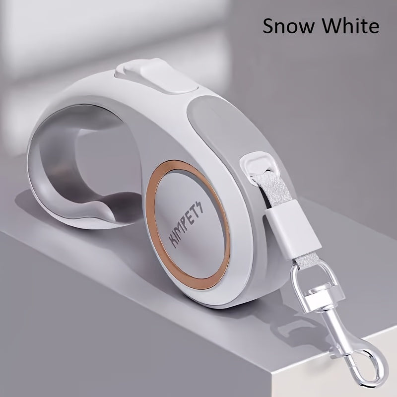 16ft Retractable Dog Leash with C-Shaped Ergonomic Handle, One-Button Lock and Unlock Control and 360-Degree Tangle-Reducing Design for Daily Walks